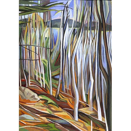 Birches | oil/panel, 12x10in, 1998