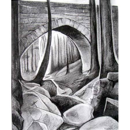 Bridge | charcoal, 10x8in, 1998
