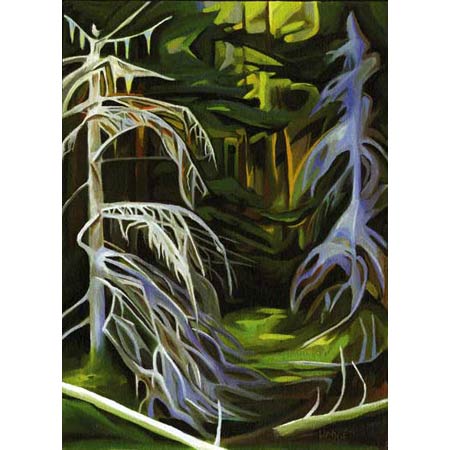 Two Ghosts | oil/panel, 12x10in, 1998