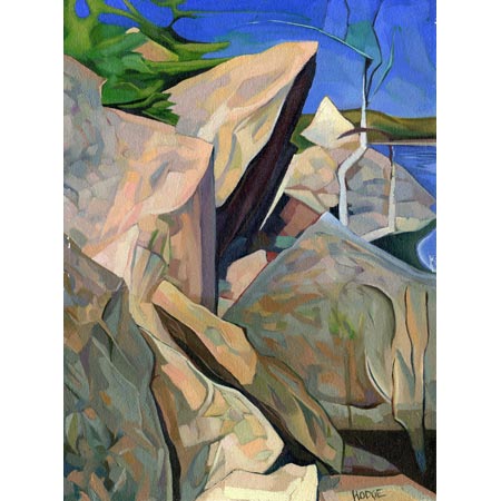 Shore of the Tarn | oil/panel, 12x10in, 1998