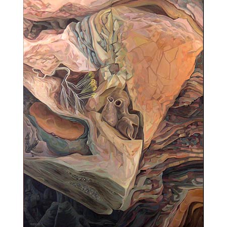BADLANDS:DRAINAGE &nbsp; &nbsp; &nbsp; &nbsp; &nbsp; Oil/Canvas, 30x40in, 2003