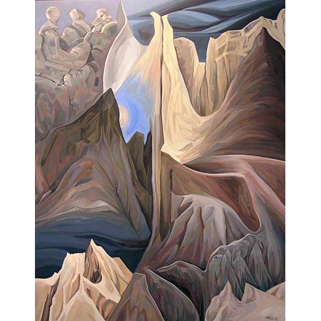 BADLANDS:MONUMENTS &nbsp; &nbsp; &nbsp; &nbsp; &nbsp; Oil/Canvas, 30x40in, 2003