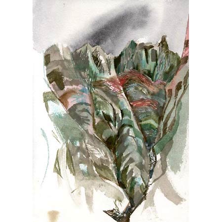 Badlands Study &nbsp; &nbsp; &nbsp; &nbsp; &nbsp; Watercolor, 12x7in, 2003