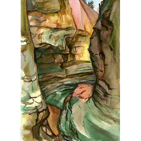 Badlands Study &nbsp; &nbsp; &nbsp; &nbsp; &nbsp; Watercolor, 10x7 2003