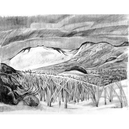 Big Dune&nbsp;&nbsp;&nbsp;|&nbsp;&nbsp;&nbsp;Oil Pastel/paper, 19x24, 1997