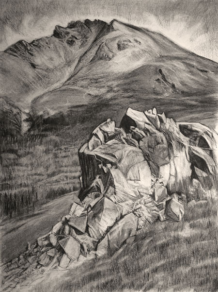 Upheaval &nbsp; &nbsp; &nbsp; | &nbsp; &nbsp; &nbsp; Charcoal, 16x12in, 2017