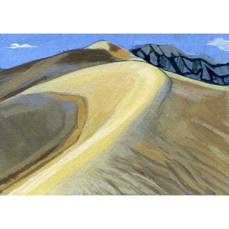 
Dune Study &nbsp; &nbsp; &nbsp; | &nbsp; &nbsp; &nbsp; Oil Pastel/Paper, 4x6in, 2009