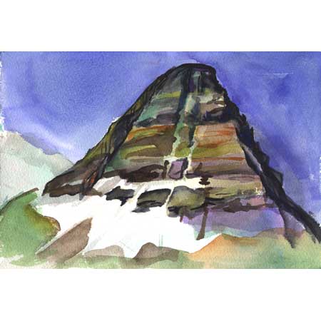 Glacier Peak | Watercolor/paper, 7x10in, 2000