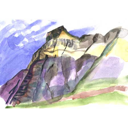 Peak | gouache/paper, 7x10in, 2000