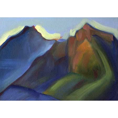 Glacier Peaks | oil/canvas, 7x10in, 2000