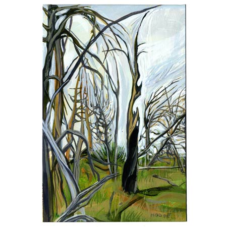 Fire Trees &nbsp;&nbsp;&nbsp;|&nbsp;&nbsp;&nbsp;gouache/paper, 7x5in, 2008