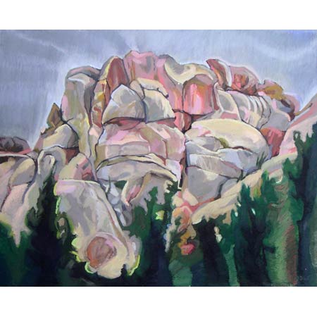 Pillow Rocks&nbsp;&nbsp;&nbsp;|&nbsp;&nbsp;&nbsp;oil pastel/paper, 20x18in, 1993
