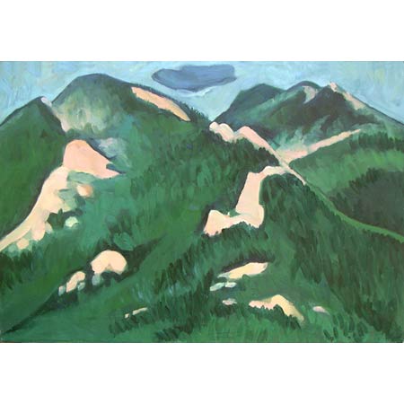 Thatchtop&nbsp;&nbsp;&nbsp;|&nbsp;&nbsp;&nbsp;oil/canvas, 19x27in, 1993