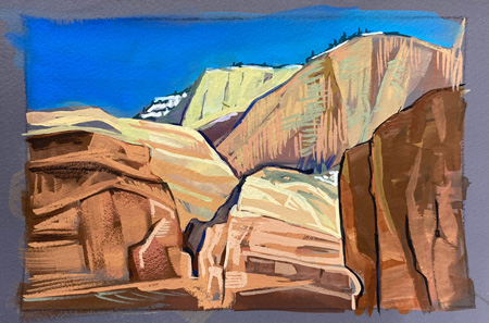 Study 12 &nbsp; &nbsp; &nbsp; | &nbsp; &nbsp; &nbsp; Gouache/Paper, 2023