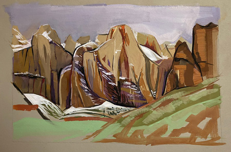 Study 7 &nbsp; &nbsp; &nbsp; | &nbsp; &nbsp; &nbsp; Gouache/Paper, 2023