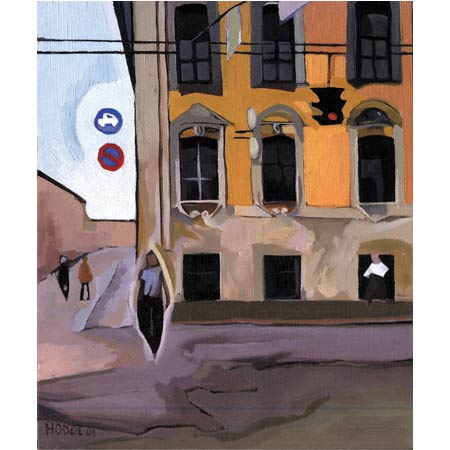 St. Petersburg Streets &nbsp;&nbsp; &nbsp; &nbsp;&nbsp; &nbsp; &nbsp; oil/panel, 14x11in, 1999