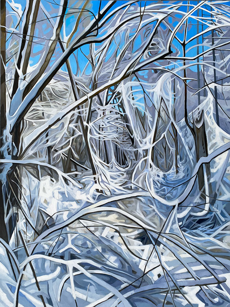 Snow Tangles &nbsp; &nbsp; &nbsp; | &nbsp; &nbsp; &nbsp; Oil/Canvas, 40x30in, 2024