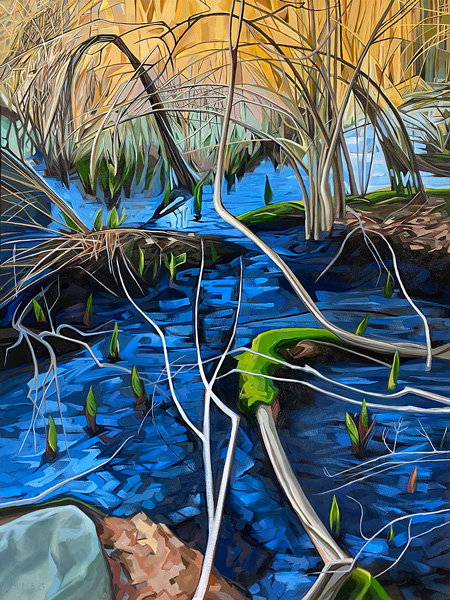 Spring Peepers &nbsp; &nbsp; &nbsp; | &nbsp; &nbsp; &nbsp; Oil/Canvas, 40x30in, 2023